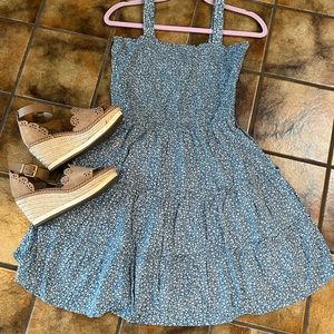 Sky Open Back Design Dress